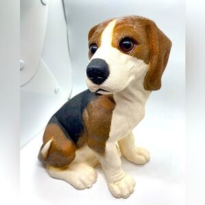 Vtg ArtLine Art Line 1994 Plastic Beagle Sitting Dog Decor # 4120 / 9” Tall